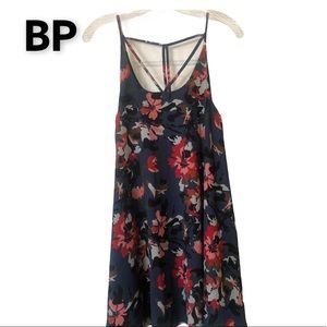 BP Floral Strappy Swing Shift Slip Dress Navy XS